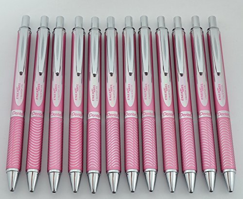 Bolígrafo Pentel EnerGel Alloy RT Punta 0.7mm Tinta Negra Rosa x12 miniatura 1