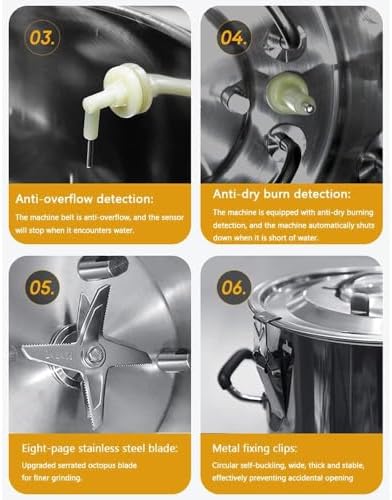 Commercial Soy Milk Machine 18L - Automatic Stainless Steel Grinder with Slag Separation for Canteens & Grain Milk, Efficient Soybean Processing, Durable & Easy to Use