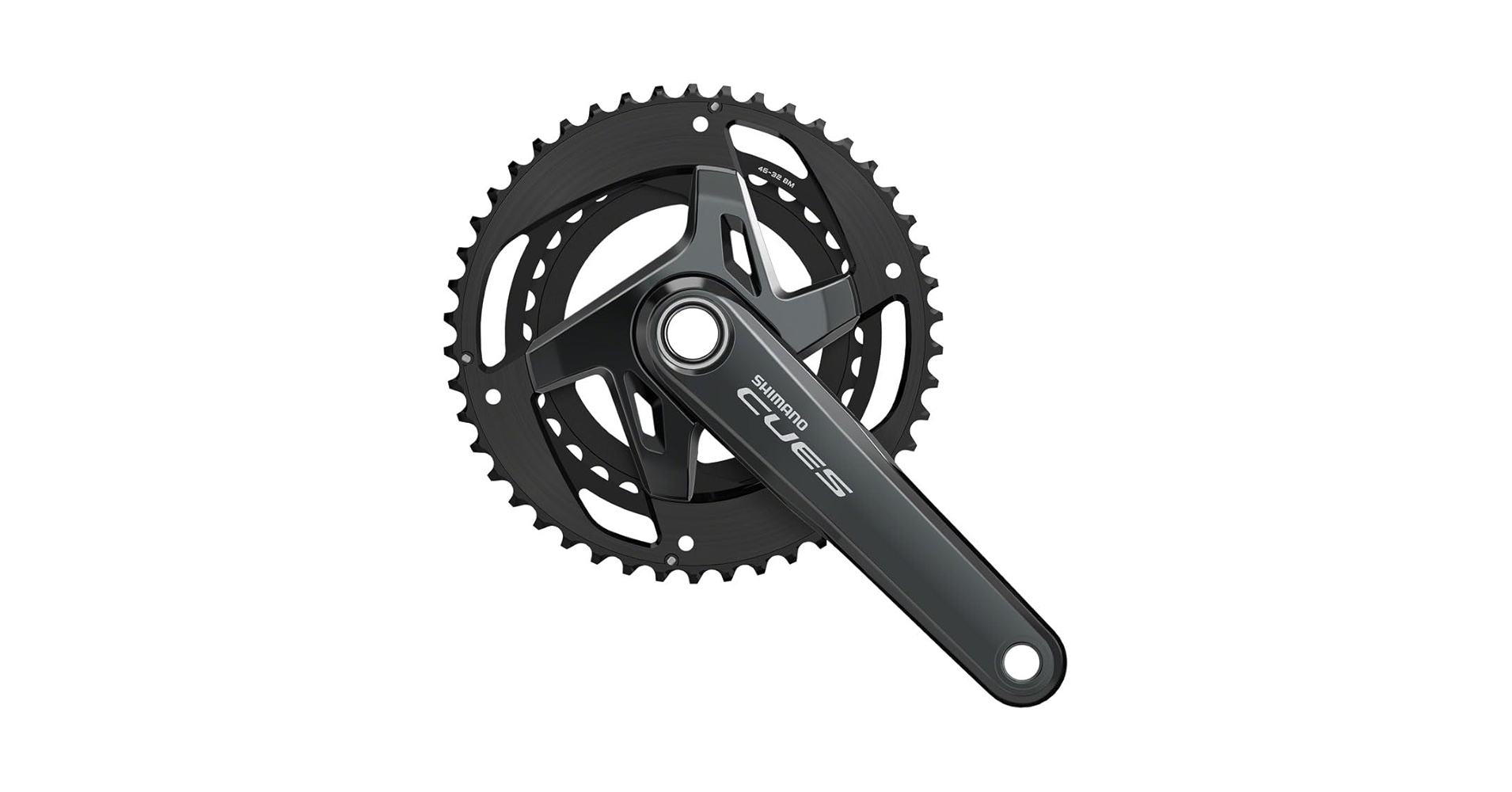 パーツ CUES FC-U8000-2 Shimano Cues FC-U8000-2 Crankset 46/32T 11S Black
