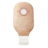 Hollister 18193 New Image 2-Piece 12” Drainable Ostomy Pouch, Red Color Code Match, 10 Pack, Transparent Pouch – 2-1/4” Flange Size