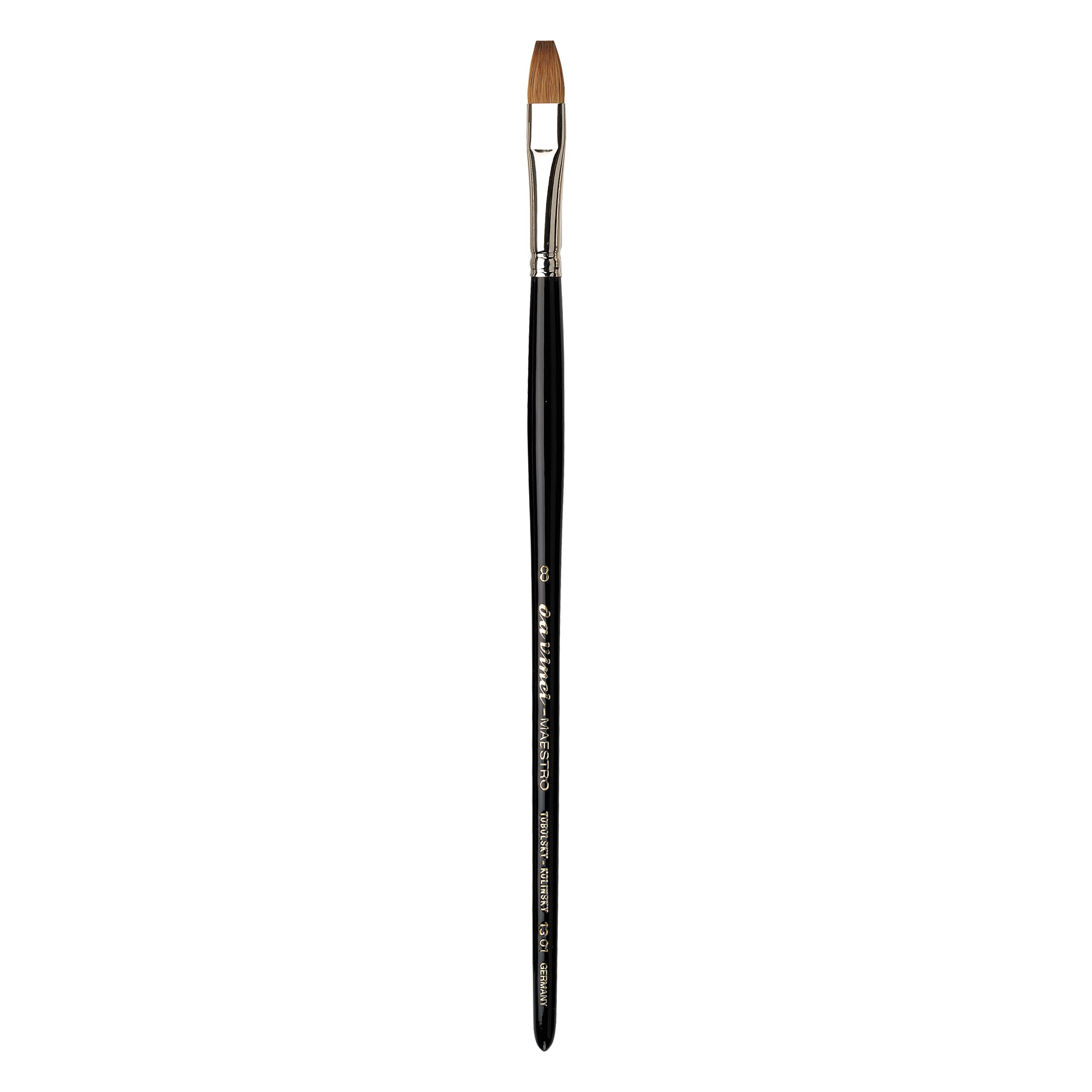da Vinci Watercolor Series 1301 Maestro Paint Brush, Flat Kolinsky Red Sable, Size 8 (1301-8)