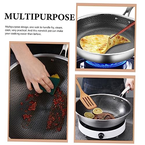 Sartén Wok de Acero Inoxidable con Mango Honeycomb miniatura 6