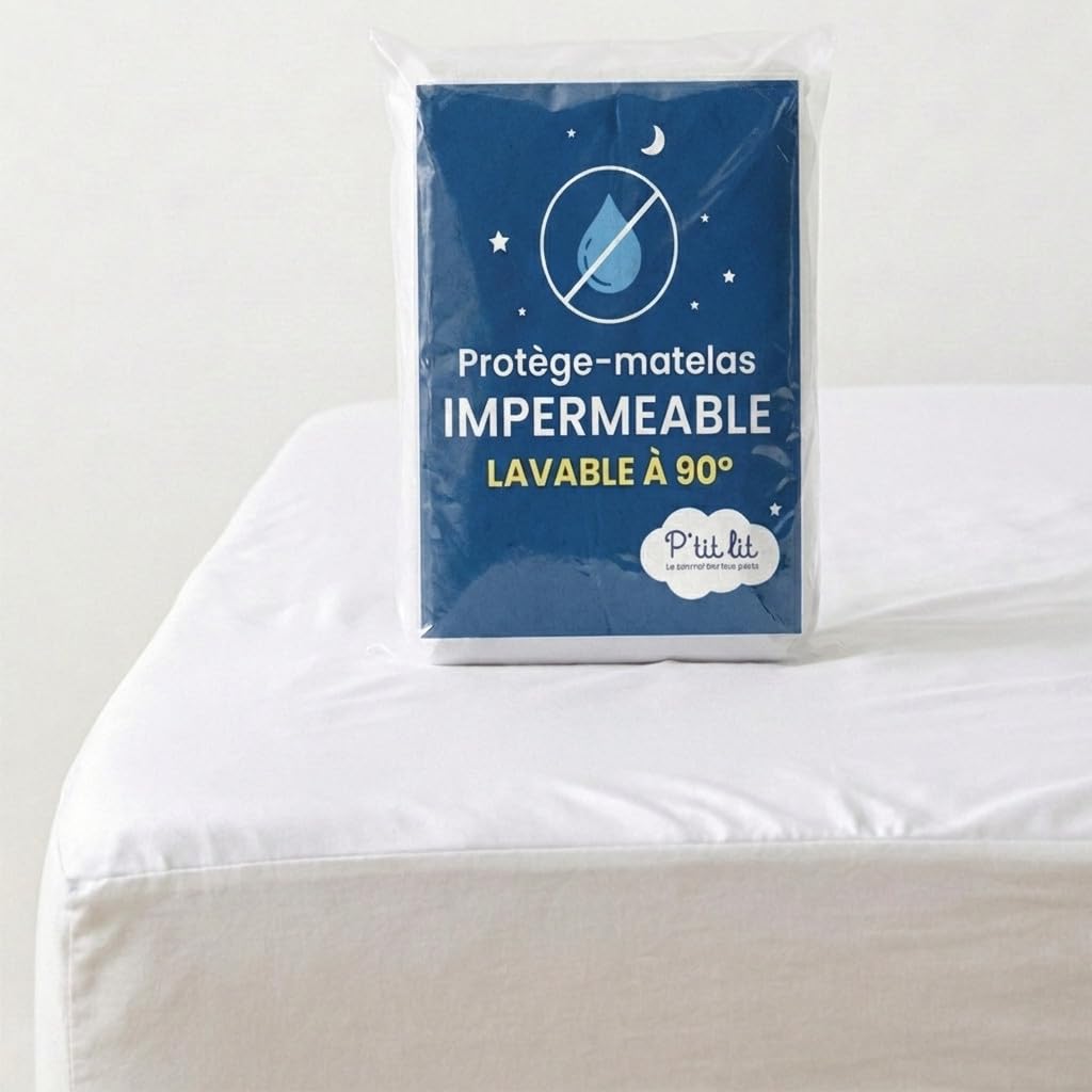 P'TIT LIT - Protège Matelas CODODO 50x85 cm - Alèse bébé imperméable - Lavable à 90°C - Respirant et Silencieux - sans Traitement Chimique - Entièrement élastiqué - Oeko-Tex - 2