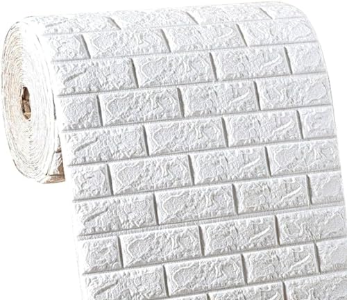 Buccvut 3D �ǎ� �����K �h���V�[�g�E�H�[���X�e�b�J�[ �y�ʃ����K�V�[�� �ǎ��V�[�� ���ȔS�� �S���͂����� �h�� DIY�N�b�V���� �V�[�� ��70cm (�z���C�g,70cm*20m)