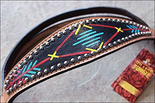 Miniatura 3 de HILASON Western Horse Leather Headstall & Breast Collar Set Tan