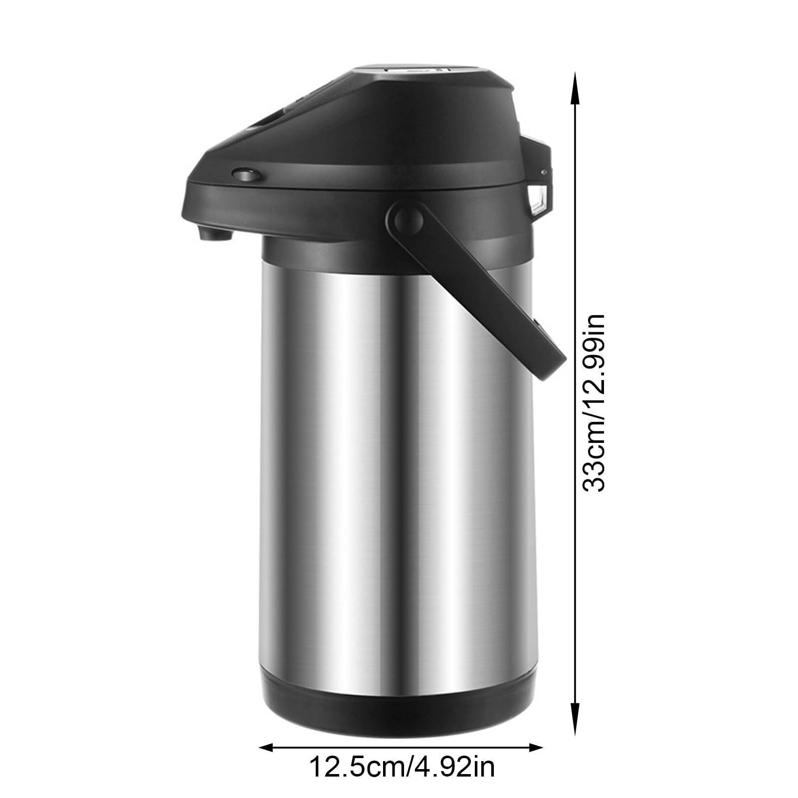 Termo de presión de aire resistente de acero inoxidable de 48 horas, conservación del calor, capacidad de 1900 ml, para viajes familiares, camping, oficina, uso de aire