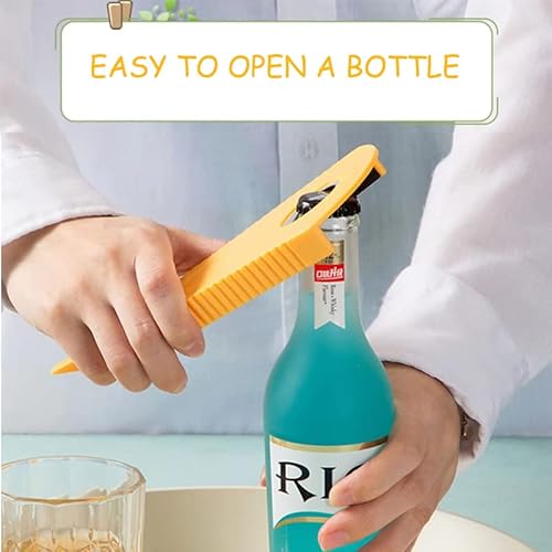 Jar Opener, 4 In 1 Multi Function Can Opener Kit, Non-Slip Bottle Opener For Weak,Senior, Arthritis Hands,2 Packs (Blue+Yellow) #TOP2