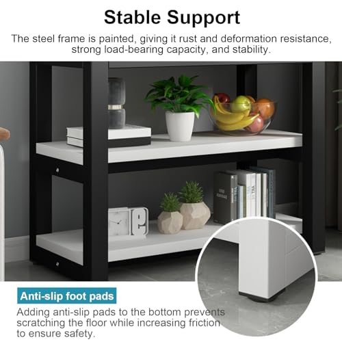 Support d'aquarium en métal blanc pour salon et poissons - 5