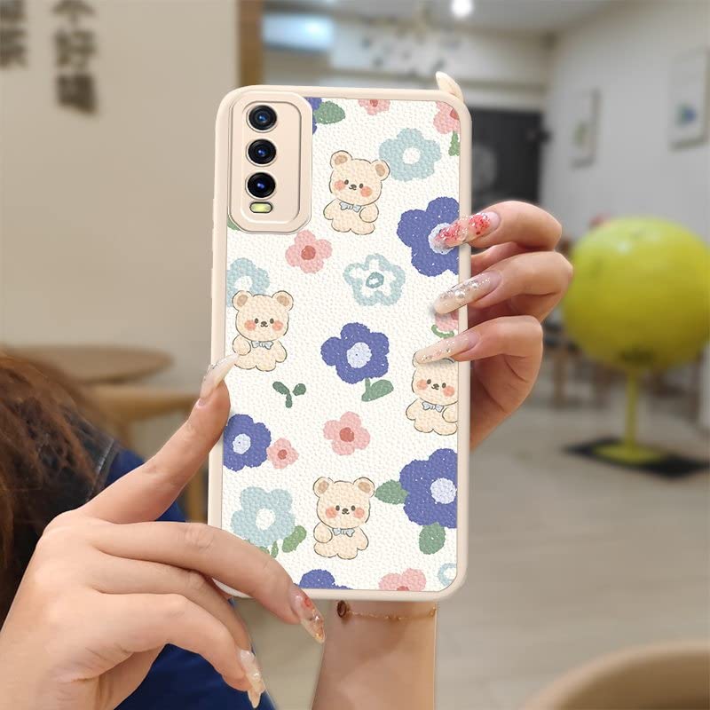 texture trend Lulumi Phone Case for VIVO Y20/Y20i/Y20s/Y30 Standard Edition, soft shell simple funny protective Men's and Women's lambskin anti-fall airbag Back Cover advanced dust-proof cartoon, 9