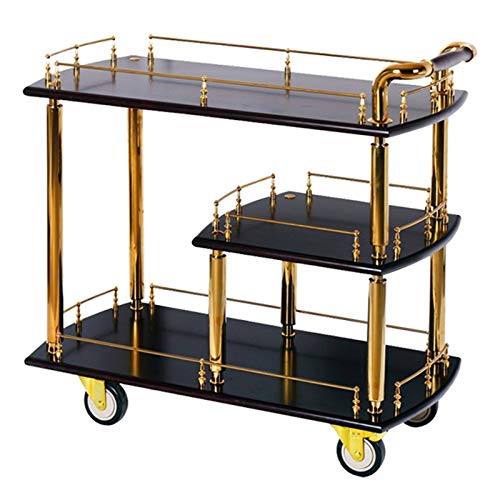 RKRLJX Bar Cart Home Bar Cart, Bar Cabinet Kitchen Island&Serving Cart Rolling Storage Cart Wine Cart with Casters Serving Bar Cart