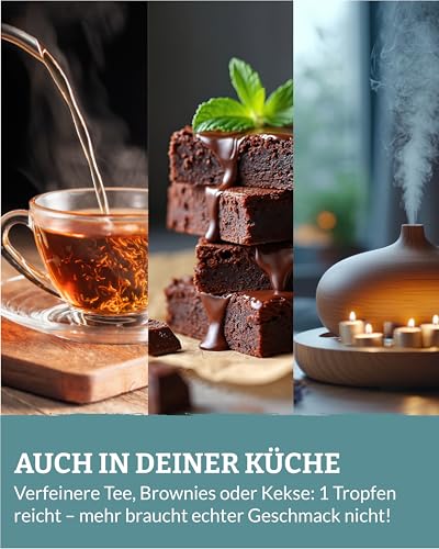 Heldengrün® BIO Pfefferminzöl [100% NATURREIN] - Reines Pfefferminzöl zum Verzehr - Frisch, belebend & klar - Minzöl aus Griechenland - Peppermint Oil