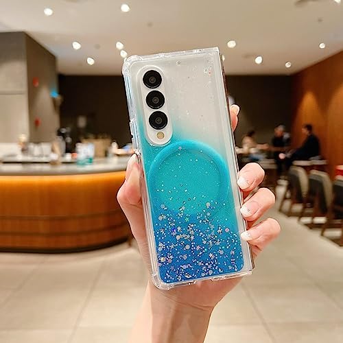 Coque de protection haut de gamme dégradé pailleté pour Samsung Galaxy Z Fold 3
