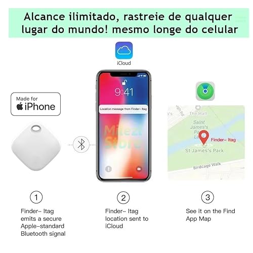 aSmart Air Tag Rastreador Gps Localizador Mala Pet Carro Moto Alcance Global