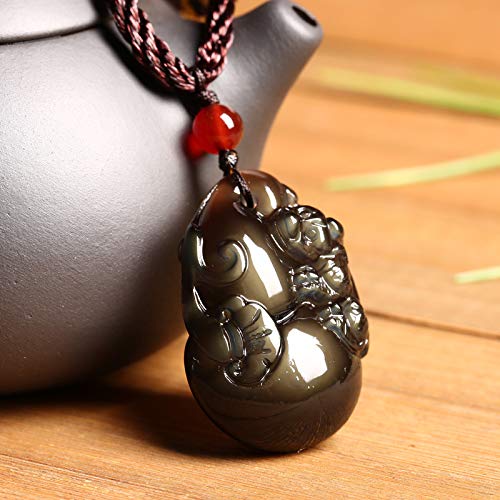 Natural Rainbow Eye Obsidian Pendant Jin Yao Stone Pendant Iwoyi Food Beverage Fulu Pixiu Men And Women Pendant Fashion Accessories #TOP2