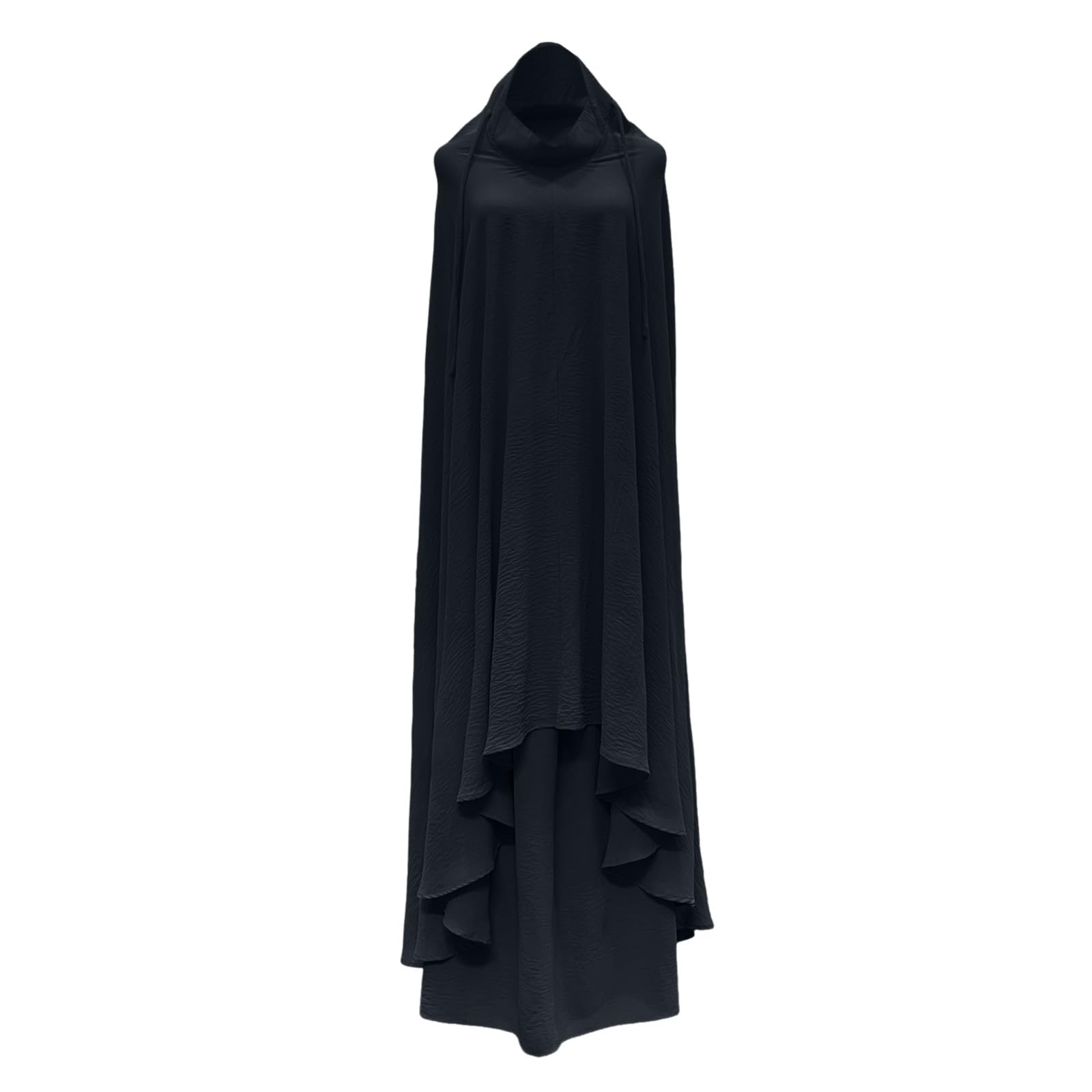 Abaya manches longues extensible à fermeture pression - 5