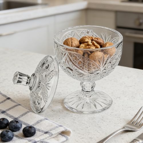 Pot décoratif pour biscuits de haute qualite en verre souffle - 7