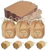 🎁Design Unique: Le coffret cadeau en papier kraft vintage avec des autocollants de remerciement est beau et simple, et il a également un cordon de serrage, qui peut ajuster la taille de l'ouverture. Il est très pratique et facile à utiliser et à ranger.