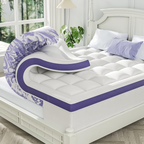ChiXpace Dual Layer 4 Inch Memory Foam Mattress Topper Full
