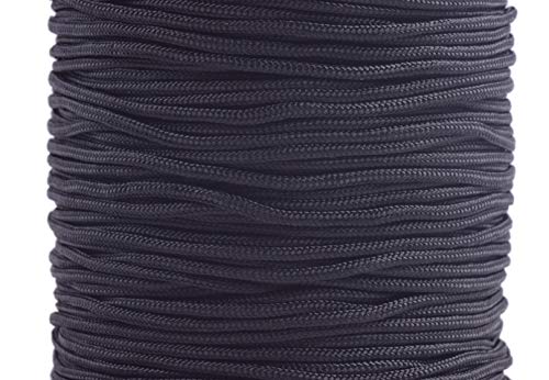 KONMAY 1 Roll 109yd Braided 1.8mm Nylon Shamballa Macramé/Beading Cord,Chinese Knotting Cord, Kumihimo Beading String,Lift Shade Cord, Black 900
