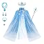 Fedio Sparkly Princess Dress Up Set - Cape, Tiara & Wand For Girls Costume Play | Pink Blue White