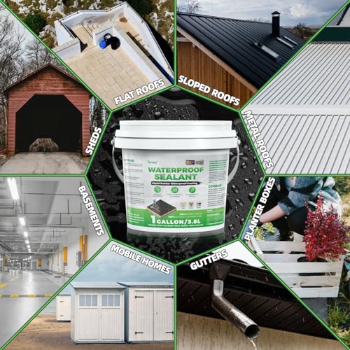 Tenee TENEE-RV ROOF SEALANT Liquid Flex Rubber Waterproof Sealant, Waterproof Glue Roof Sealant, Rubber Roof Coating Paint, Foundation Basement Waterproofing Sealer Coating thumb #7