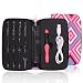 Rechargeable & Light Up Crochet Hooks Set - Interchangeable 11 Sizes of Lighted Crochet Hooks Heads(2.5mm to 8mm) - Accessories and Case (Plaid Pink)