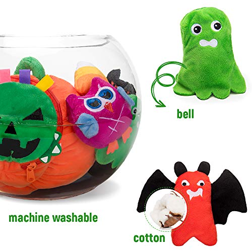 My First Halloween Pumpkin Toys,teytoy Nontoxic Fabric Cloth Activity Crinkle Halloween Playset Halloween Baby Toys Gift, Halloween Party Decoration for Infants Boys and Girls(New Version)