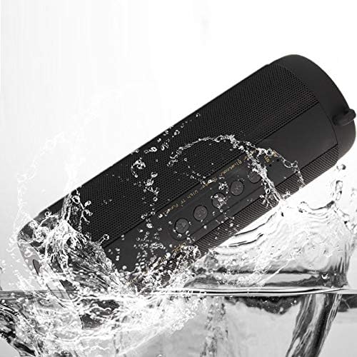 IPX5 Waterproof Portable Bluetooth Speaker with FM Radio, HiFi Enhanced Bass Superior Sound, Flash Light, TF Card, Built-in Mic ireless Speakers for Outdoor Party