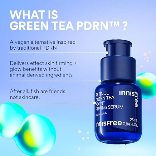 Image of innisfree Green Tea PDRN Serum | Korean Skincare with Retinol & Hyaluronic Acid for Hydrating, Anti‑Aging Care and Wrinkles | Suitable for Acne‑Prone & Sensitive Skin | Available in Jumbo & Gift Set
