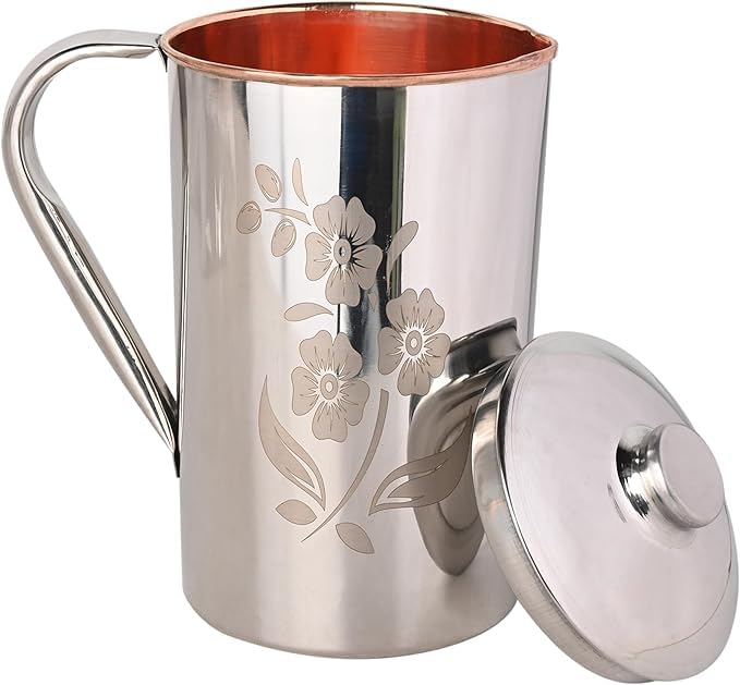 Copper and Stainless Steel Jug, Silver - Image 2