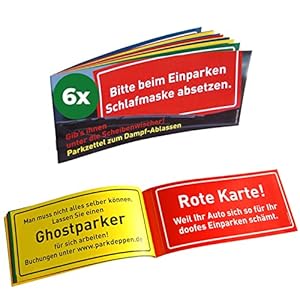 Inkognito Parkzettel zum Dampfablassen 6er-Set