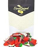 SweetGourmet Giant Strawberries With Cream | Bulk Gummy Candy | 1 Pound