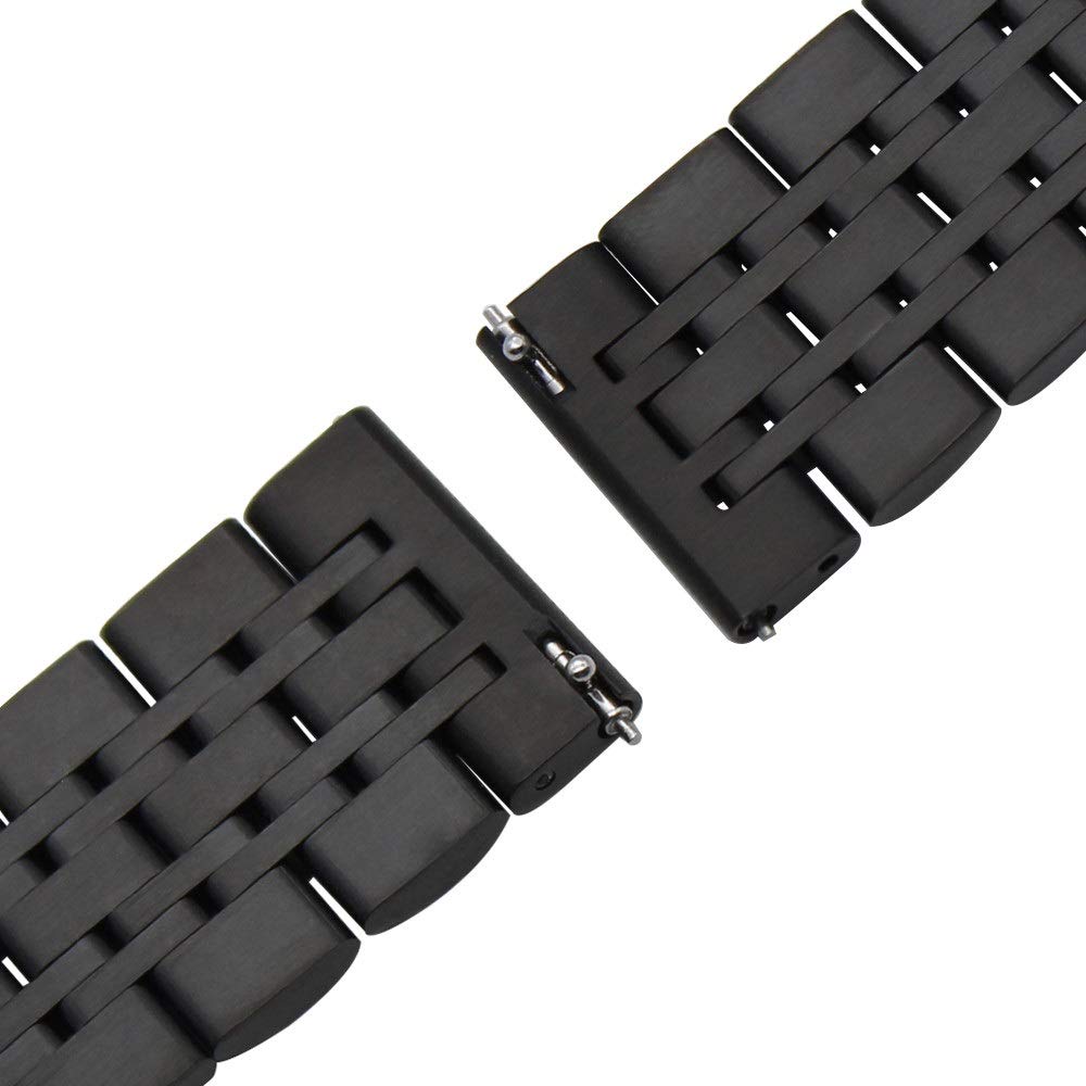 Bracelet de Montre 20mm 22mm Bracelet de Montre en Acier Inoxydable Bracelet de Montre Universel Boucle Papillon Bracelet à dégagement Rapide Bracelet de Ceinture pour Hommes et Femmes
