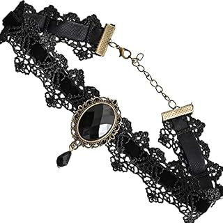 Gothic Lace Choker Necklaces Rhinestone Collar Choker Punk Lace Necklace Choker Vampire Choker