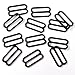 Porcelynne Black Nylon Coated Metal Replacement Bra Strap Slide - 3/4" (18mm) Opening - 10 Pairs (20 Pieces)