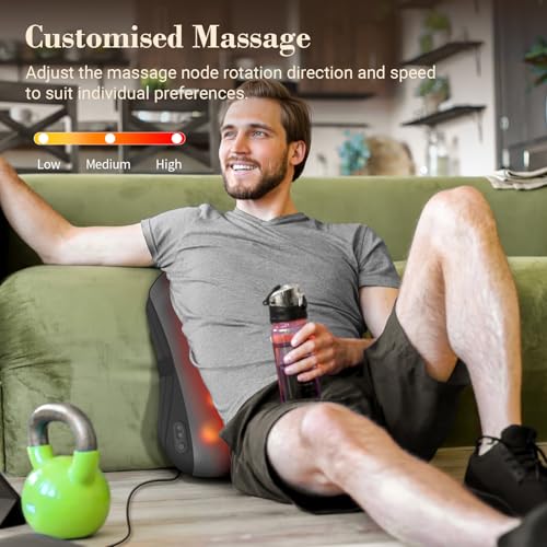 Image of CuPiLo Shiatsu Back Massager with Heat, FSA Eligible HSA, 8 Rotating Nodes