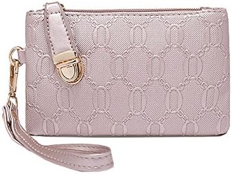 MORGLOVE Fashion Women PU Leather Handbag Messenger Bag Shoulder Bag Tote Bag Card Purse in Gold 4 Pcs Set