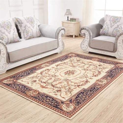 Tapis classique rouge 60x120 cm imprimé traditionnel pour salon
