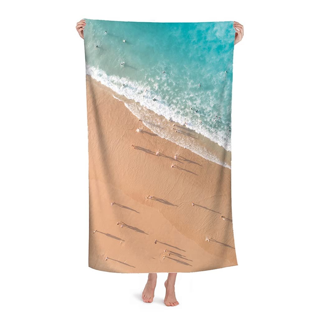 SHYPYG Beach Towel Swimming Bath Towel Gym Han Towel Beach Chair Blanket Microfiber Sea Pattern Bath Towel (Color : C, Size : 160x80cm)