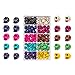 PandaHall Elite 150 Pcs Turquoise Dyed Skull Head Loose Spacer Beads Charm 10 Colors for Jewelry Making