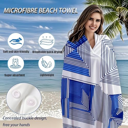 Serviette de plage séchage rapide en microfibre absorbante pack de 2 draps xxl - 3