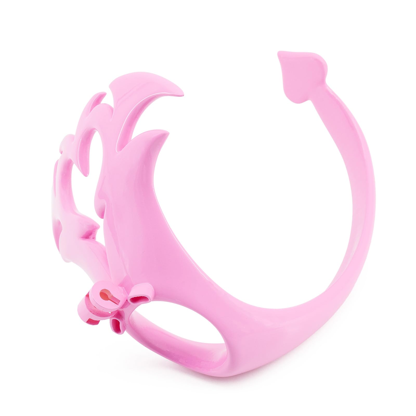 Cage de chasteté avec culotte florale anti-dégorgement, cage à bite creuse, grande ouverture urinaire, sextoys péniens pour hommes Sissywear et Bondage (Pink-Small-Lid)