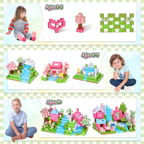 Magnetische Bausteine Blöcke 154 Stück, Magnete Welt Set, Grün – Ansicht 6