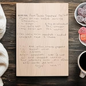 Personalized Recipe Cutting Board - Perfect Gift for Wedding, Anniversary, Christmas, Bridal Shower, Housewarming and Other Holidays - Engraved Wooden Cutting Board Gift for Parents, Family, Friends Personalized Recipe Cutting Board Perfect Gift for Wedding Anniversary Christmas Bridal Shower Housewarming and Other Holidays Engraved Wooden Cutting Board Gift for Parents Family Friends