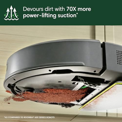 Image of iRobot Roomba 105X Combo Robot Vacuum & Mop with AutoEmpty Dock, Self‑Emptying for Up to 75 Days, 70x Power‑Lifting Suction, Smart LiDAR Mapping, App & Voice Control, Ideal for Homes with Pets & Kids