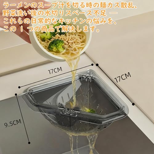 HAKONA マグネット固定式 三角コーナー収納ラック 透明グレー2点セット