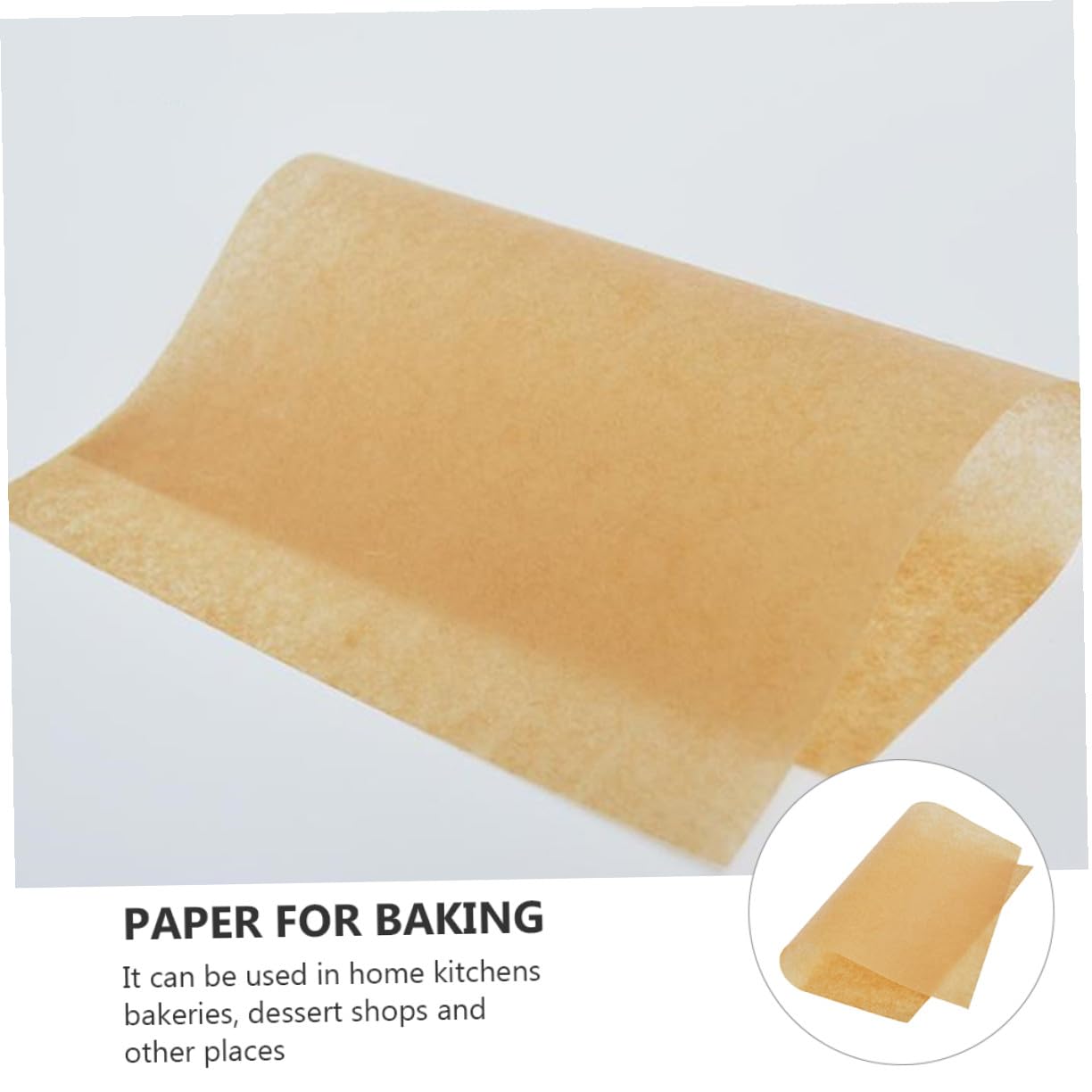 100 pièces Papier Cuisson Kraft Naturel Non Blanchies pour Barbecue Pâtisserie Cuisson Résistante Antidérapante Cuisine Sécurisée
