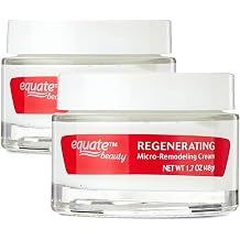 Equate Beauty Regenerating Micro-Remodeling Facial Moisturizing Cream, regenerates skin appearance, micro-remodels & lifts, with Hyaluronic Acid, 1.7 Oz Pack of 2