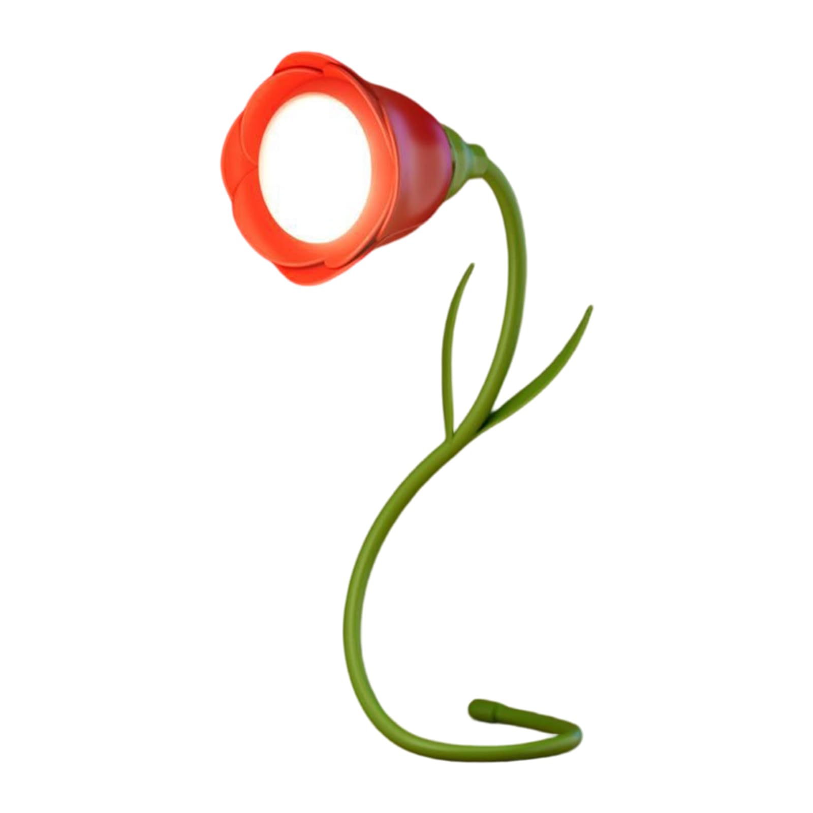 Jazuaiao Weight Compact Bedside Light Rechargeable Flower Shape LED Desk Lamp Ornament Atmospheres Lights Easy to Use Dimmable Room Atmospheres Bedroom Lights for Students