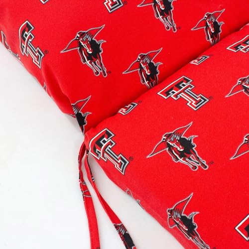 Image of College Covers Everything Comfy Texas Tech Red Raiders 2 Piece Chair Cushion